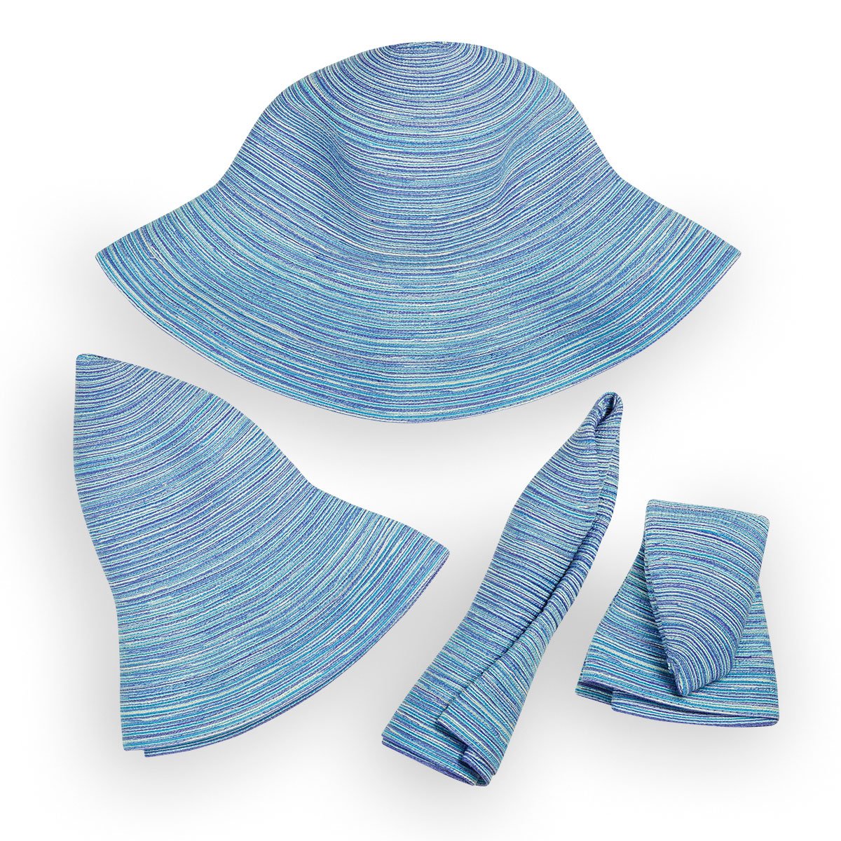 Wallaroo Hat Company Women's Sydney Sun Hat Packable, Light Blue