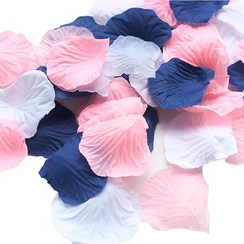 Dreamadestudio 900 Pack Mixed Navy Blue Pink White Artificial Silk