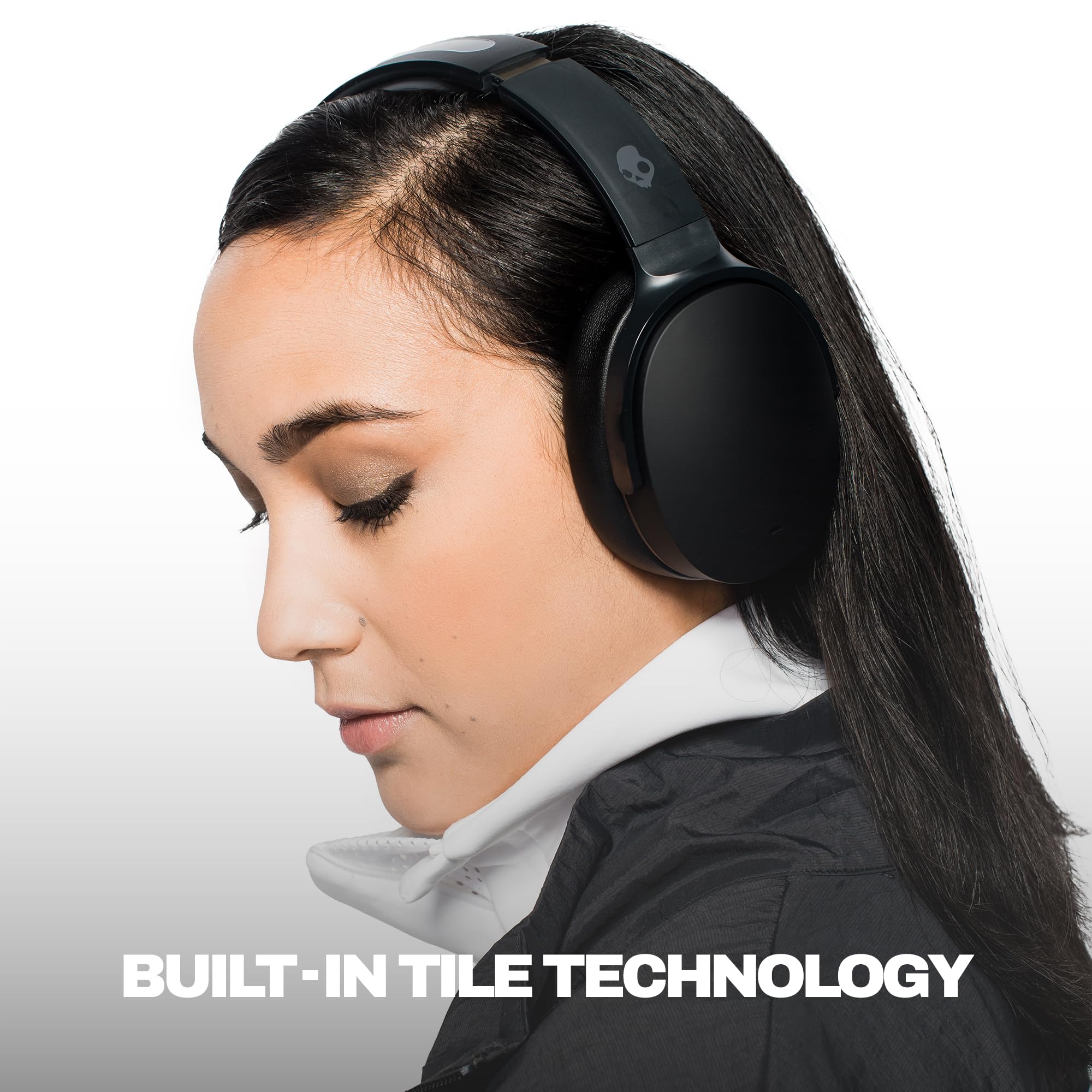 Skullcandy Hesh ANC Wireless Over-Ear Bluetooth Headphones with Extra USB-C Charging Cable, Active Noise Canceling, 22 Hrs Battery, Foldable Lightweight Design, Microphone iPhone Android - True Black