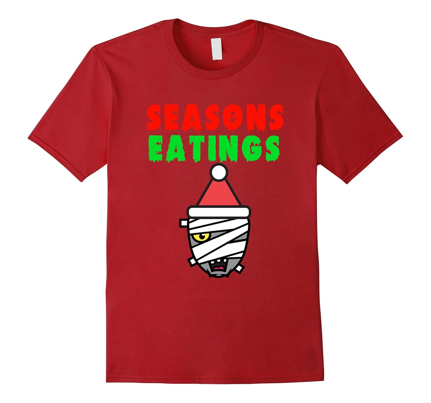 Cute Zombie Christmas T Shirt Kids Funny Adults Santa-ANZ