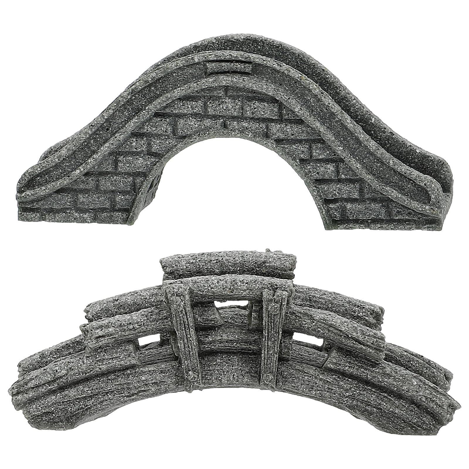 2pcs Simulation Stone Bridges Sandstone Crafts for Garden Decoration Realistic Miniature Stone Models Outdoor Potted Planter Decor for Bonsai and Landscape