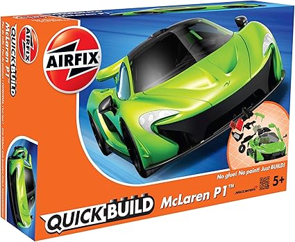Amazon Com Airfix Quickbuild Mclaren P1 Green Snap Together Plastic Model Kit J6021 Toys Games