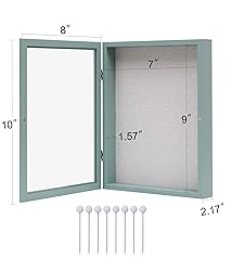 DEMAIKE 8x10 Shadow Box Frame with Linen Back, Wood