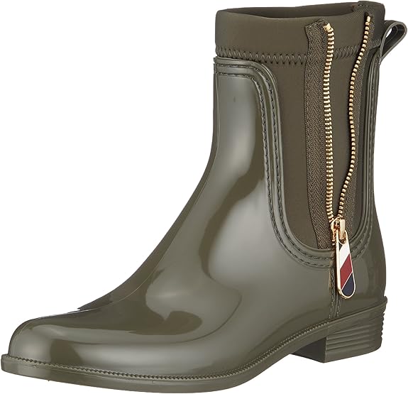 tommy hilfiger ankle rain boots