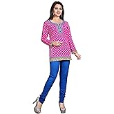 Maple Clothing Indian Tunic Kurti Top Women's Printed Short Kurta India Clothing