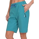 Little Donkey Andy Women's Lightweight Breathable Hiking Shorts, Quick-Dry Golf Shorts with Zipper Pockets, Air-Holes Tech