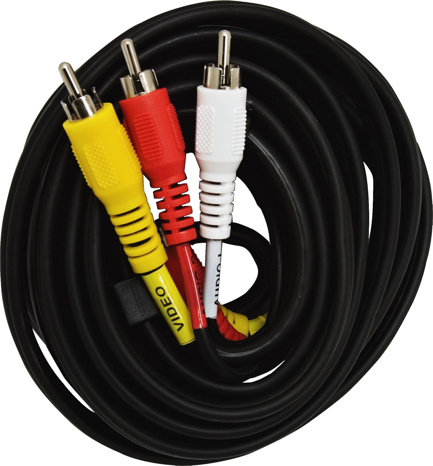 GE Composite Audio/ Video Cable, 6 ft. RCA Style Plugs 3-Male to 3-Male, RG59 Low Loss Coaxial Cable, for TV, VCR, DVD, Satellite, and Home Theater Receivers, 23216: Home Audio & Theater