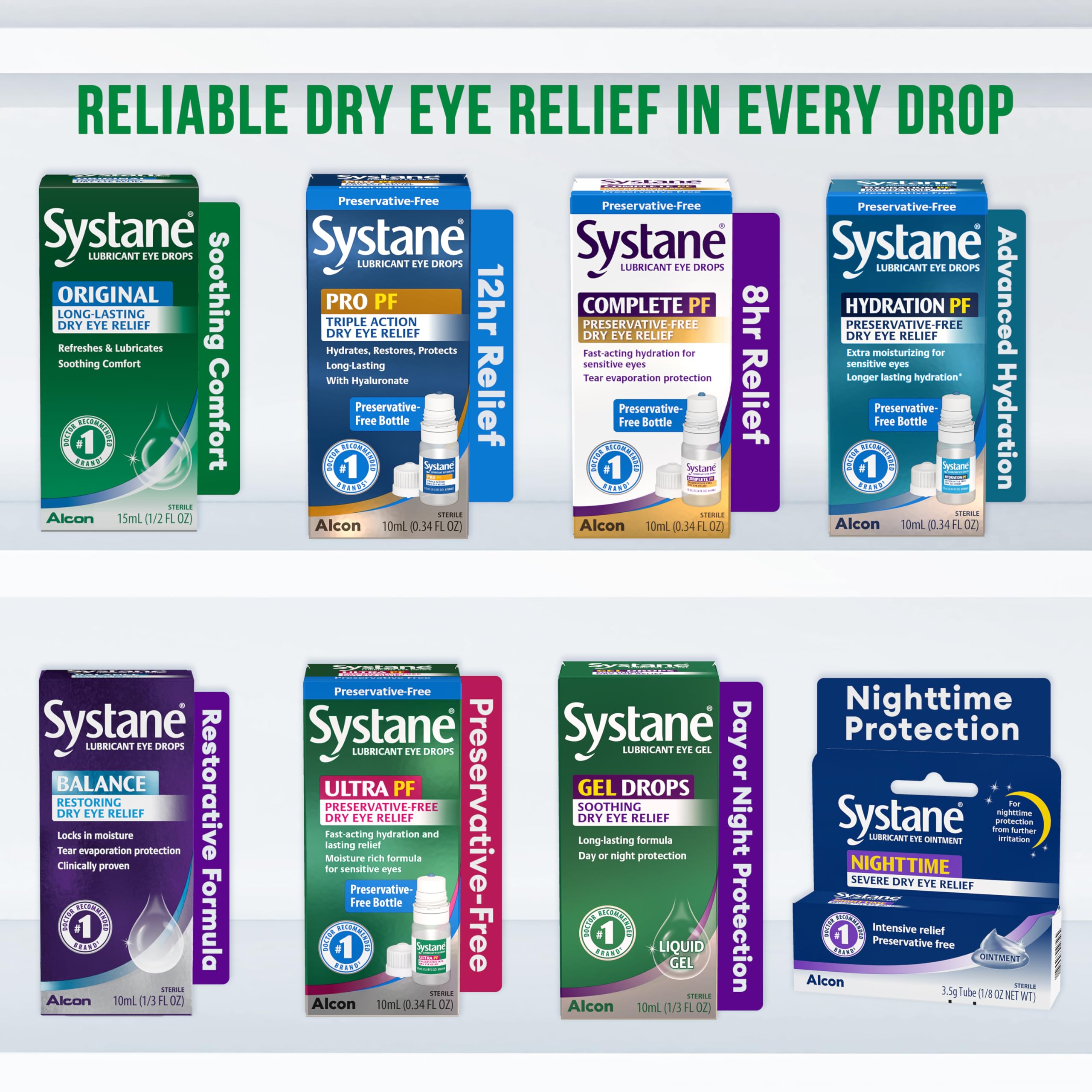 Systane Long Lasting Lubricant Eye Drops, 0.5 Fl Oz (Pack of 1)