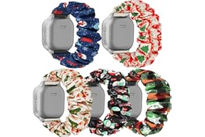 DKGKOO Scrunchie Bands Compatible with Gizmo Watch 3 2 1, Gabb Watch 3 2 1 and SyncUP Kids Watch, 20mm Cute Stretchy Solo Loop Gizmo Watch Band for Kids Boys Girls (5 Pack)