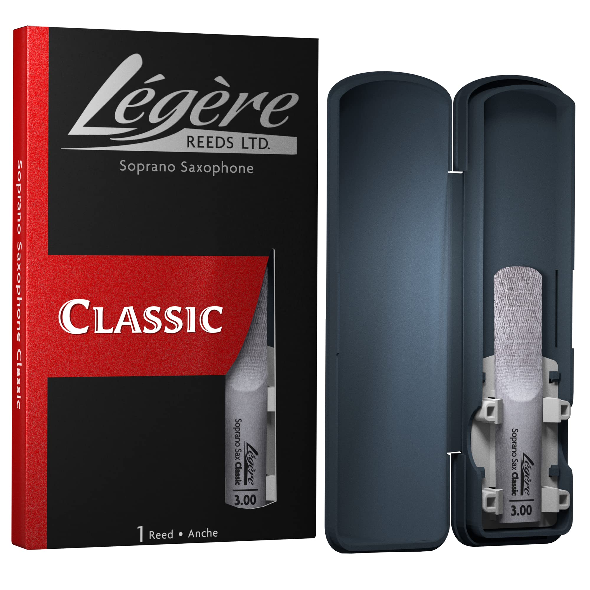 Légère Reeds - Soprano Saxophone Reed, Classic, Strength 3.00 (SS3.00) - Premium Synthetic Woodwind Reed