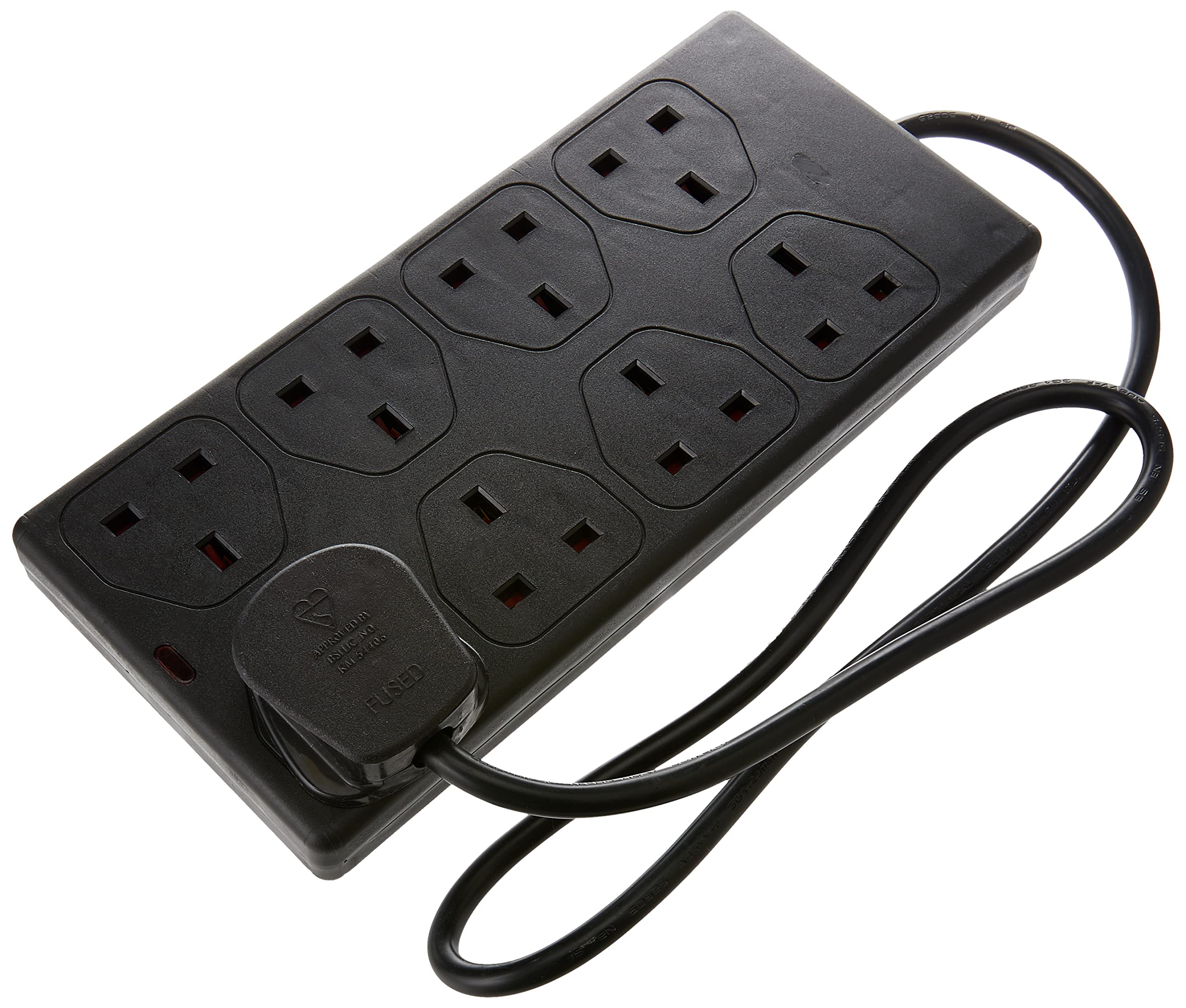 pro elec 14008 1 m 8 Gang Extension Lead - Black