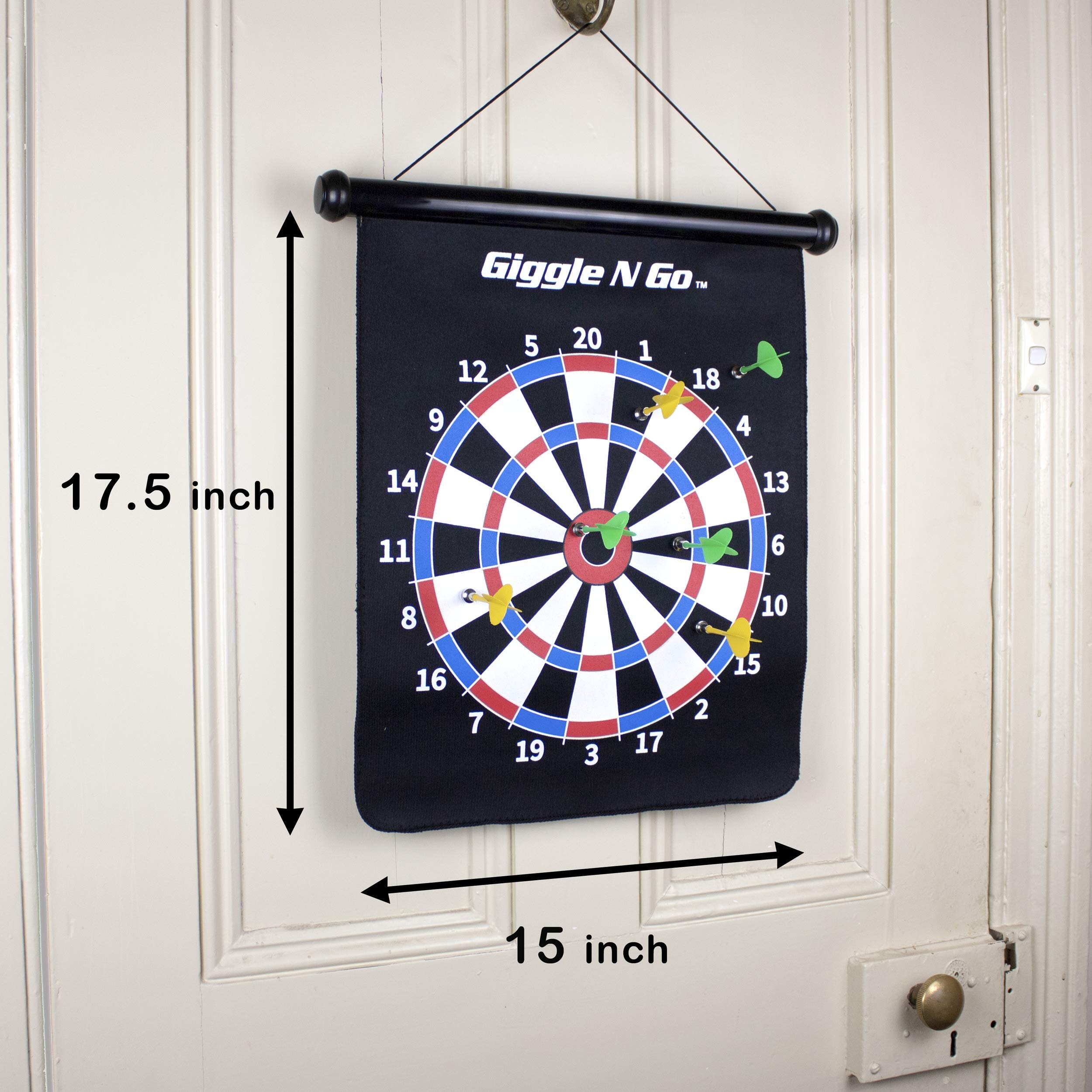 Giggle N Go Magnetic Dart Board Kids - Magnetic Dart Board for Boys or Girls Boys Gifts Age 6 and Above. Fun Dart Game for Kids and Make Great Xmas or Birthday Gifts for Boys or Girls