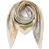 tagotry Wool Feel Square Scarf Wrap - Featherlight & Wrinkle-Free, 35"x35" Shawl for Travel & Office. Ready-to-Gift.