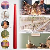 DECO EXPRESS Candles Set 15 Red Dripless Tapered Metallic 8 Hr Burn Time view 4