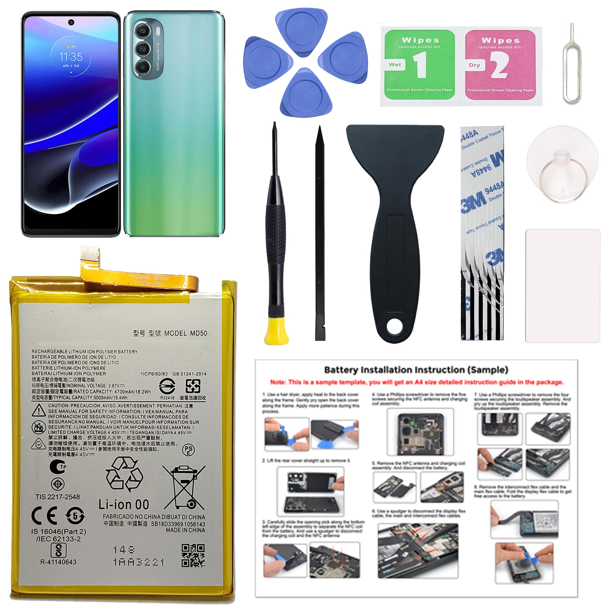 MAXSHARKS New Upgraded Battery for Moto G Stylus