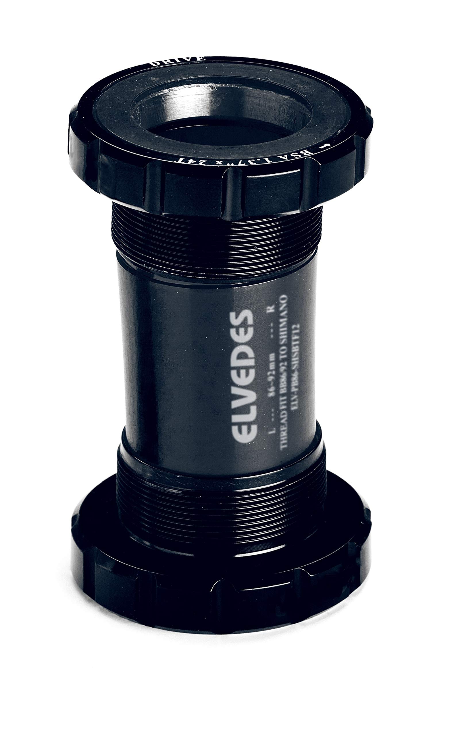 ELVEDES BSA 100mm Bottom Bracket for Fat Cycle E-Bike Adult Unisex, Black, Standard