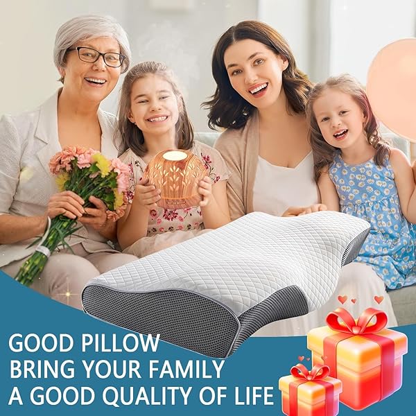 WEITRUST ERGONOMIC CONTOUR PILLOW WITH SOFT MEMORY FOAM FOR SIDE, BACK & STOMACH SLEEPERS, NORMAL SIZE