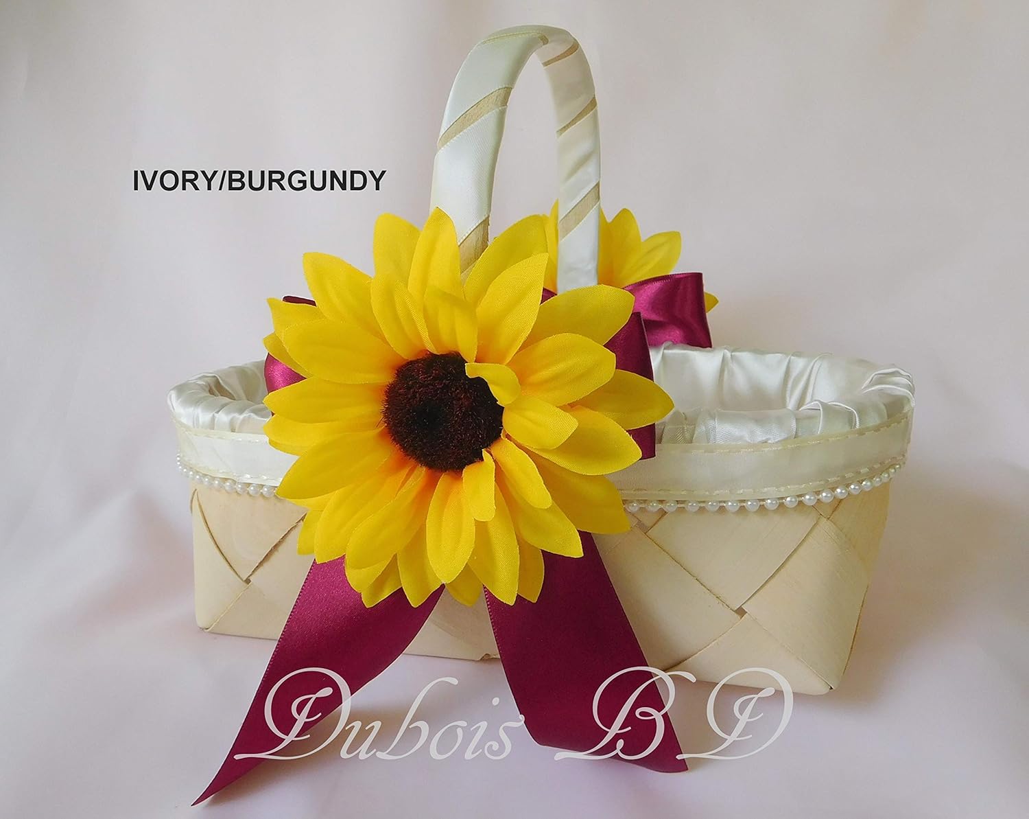 sunflower flower girl basket