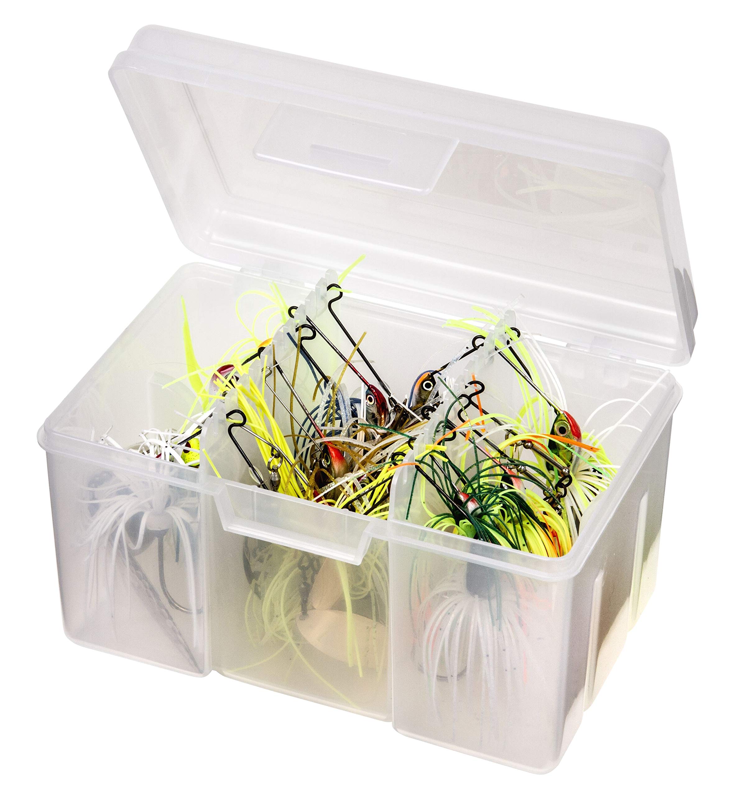 Flambeau Tackle Spinnerbait Utility Box (Clear, 6.5x4.625x4.125-Inch)