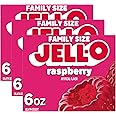 Jell-O Raspberry Gelatin Dessert Mix (6 oz Box) (Pack of 3)