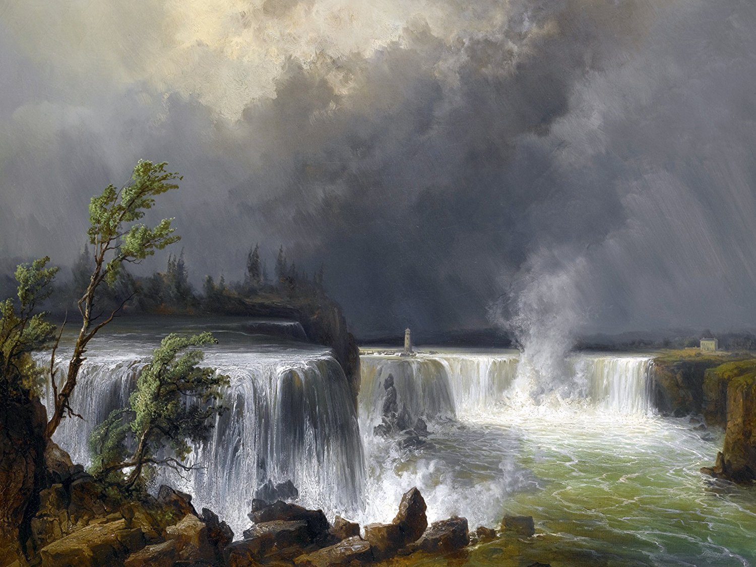 NIAGARA FALLS by J. Puttner rock Tile Mural Kitchen Wall Backsplash Ceramic 10x8