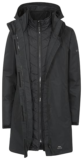 Trespass Alissa II Wasserdichte 3-in-1 Regenjacke / Funktionsjacke / Wetterjacke mit Kapuze, herausnehmbare Innenjacke aus Fl