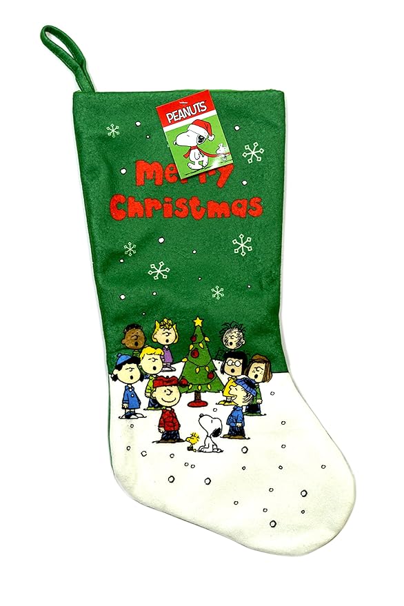 Peanuts Snoopy Happy Holidays Christmas Stocking 18.5 in