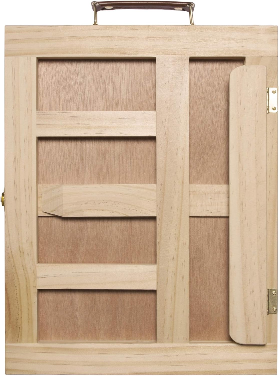 Mixed Media Art Set - Complete Easel Painting Kit with Wood Table Desk Top Easel Box Includes Acrylic Paints, 3 Canvas Boards, Pastels, Desktop Art Supplies Gift for Beginner Artists, Kids, Adults