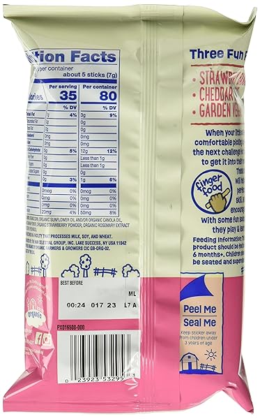 EARTHS BEST ORGANIC STRAWBERRY BANANA CRUNCHY STICKS, 0.56 OZ