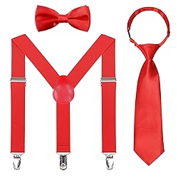 Kajeer Kids Suspender Bowtie Necktie Sets