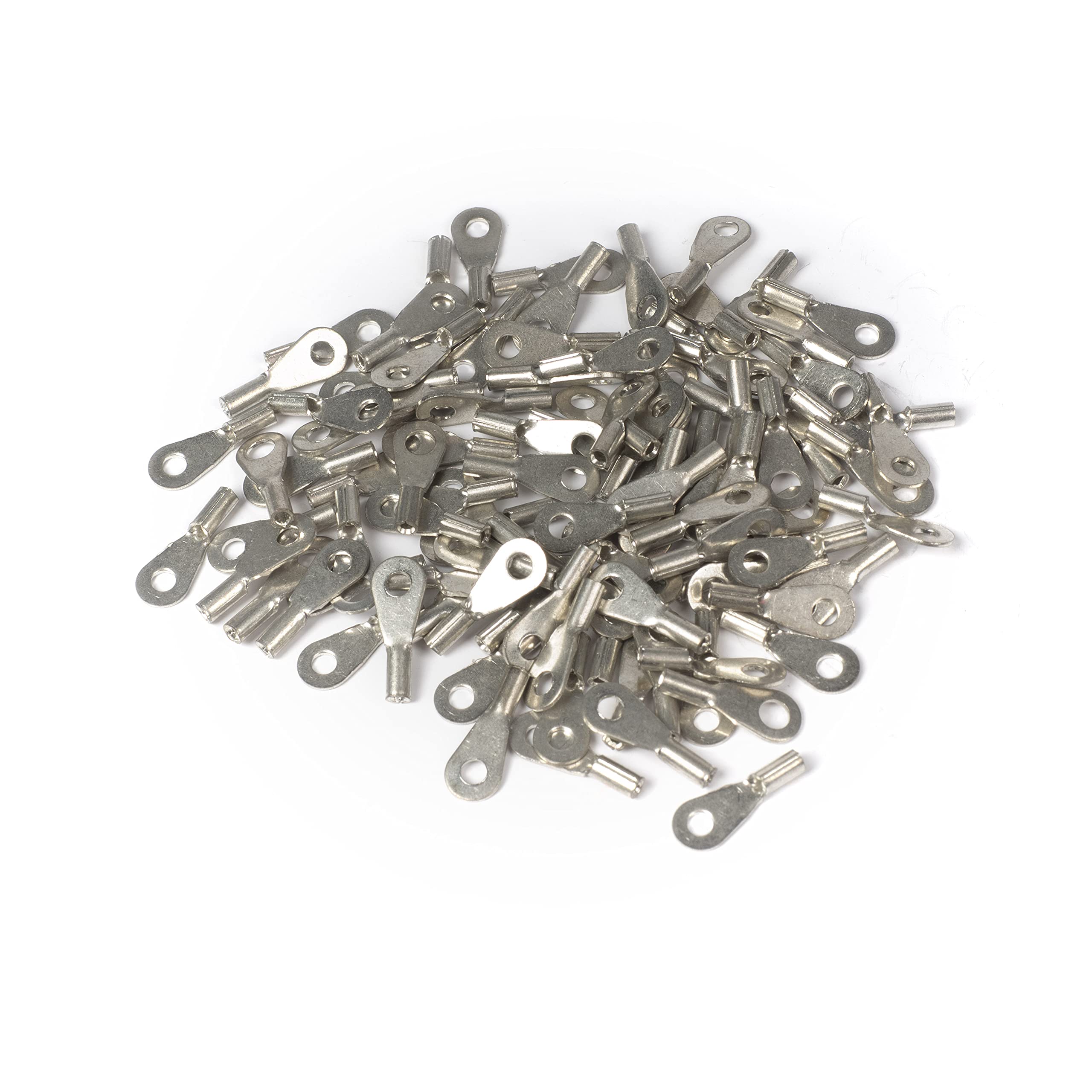 ERKO professional non-insulated ring terminals 100 pieces for M6 screws and wire size of 0.1 ÷ 0.5 mm2, manufactured according to DIN 46234 standard.