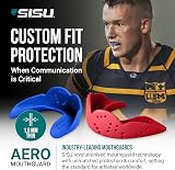 SISU Aero Neon Flash Ultra Slim Mouth Guard Medium 5'6' tall view 7