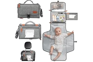 Uawsyut Baby Portable Changing Pad Wipeable Travel Diaper Changing Station,Portable Changing Pad for Baby Travel Changing Pad,Baby Shower Gifts Newborn Must Haves