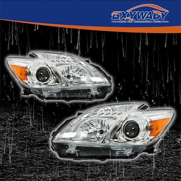 GXYWADY HEADLIGHT ASSEMBLY REPLACEMENT FOR PRIUS 2012-2015 PASSENGER AND DRIVER SIDES 8113047520 8117047520 TO2518134C TO2519134C