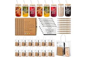 Yeyeplum 60 Pcs Thanksgiving Employee Appreciation Gifts Bulk Glass Cup Inspirational Makeup Bag Bamboo Pen Inspirational Notebook and Bag for Christmas Staff Coworker Team (May You Be Proud)