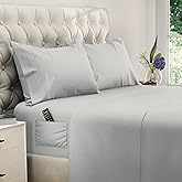 DREAMCARE Sheet Set, 4pcs Twin XL - Extra Deep, Cooling Microfiber, Luxury Hotel Bed Sheets with Side Pocket, L. Gray