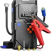 PAULINN Jump Starter with Air Compressor, 150PSI 6000A Car Battery Jumper Starter Portable(All Gas/10L Diesel) with Tire Infl
