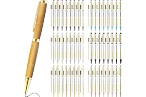 Colarr 48 Pcs Pen Kits for Wood Turning 7mm Slimline Pen Twist Kit with Refill Lathe Turning for DIY Copper Making Friend Office Teacher Students Classroom Gifts(Multicolor)
