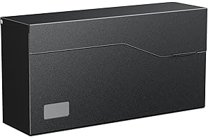 Uniclife Wall Mount Mailbox, Mailboxes for Outside, Large Metal Mail Box for House, Heavy Duty Modern Post Box Letters Drop B