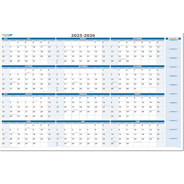 Amazon.com: Fiscal/Academic Split Year July 2024 to June 2025 Horizontal 12 Month Wall Calendar 32 amazon-com-fiscal-academic-split-year-july-2024-to-june-2025-horizontal-12-month-wall-calendar-32-x-48-dry-wet-erasable-with-next-year-planner-area-complete-with-fine-tip-dry-erase
