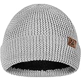 DANISH ENDURANCE Merino Wool Beanie for Men & Women, Fleece Lined Hat, Soft, Stretchy, Fisherman Beanie, Warm Wool Hat