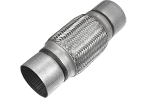 X AUTOHAUX 3"x6"x10" Car Exhaust Flexible Pipe Tubing Universal Exhaust Joint with Welding Extension Pipe Steel Silver Tone