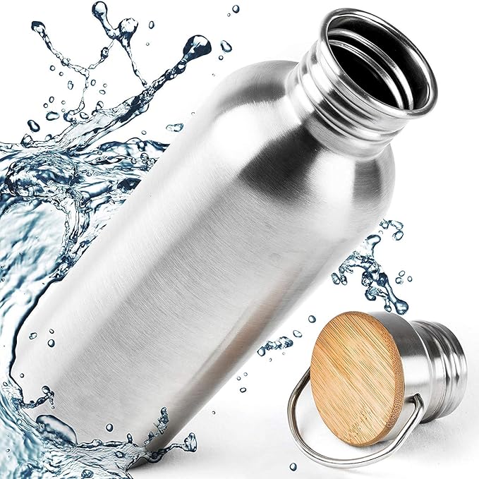 Edelstahl Trinkflasche für Kinder und Baby 350ml / 500ml Normal und Isoliert. Wasserflasche Edelstahl (0.35 / 0.5 L) mit Bamb