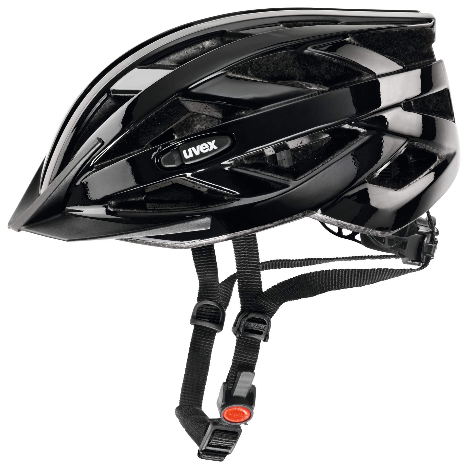 uvex i-vo - lightweight all-round helmet for women and men - individually adjustable fit - expandable with LED light - black - 52-57 cm