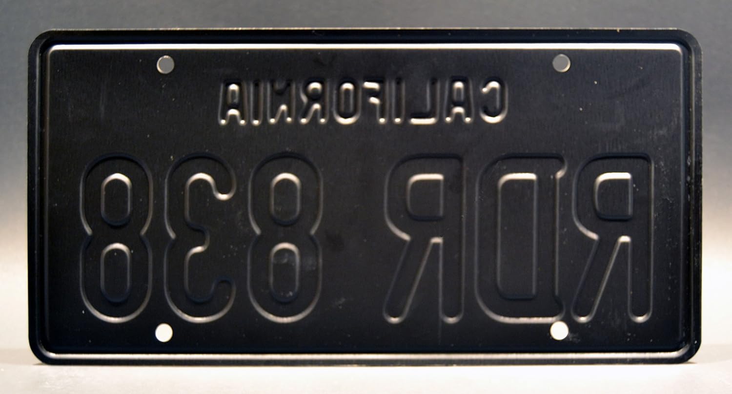 Frames Exterior Accessories Celebrity Machines Bullitt 68 Charger Metal Stamped Vanity Prop License Plate Rdr838 Rdr 838