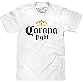 Tee Luv Men's Corona Light Beer Shirt - Licensed Corona Crown Logo T-Shirt