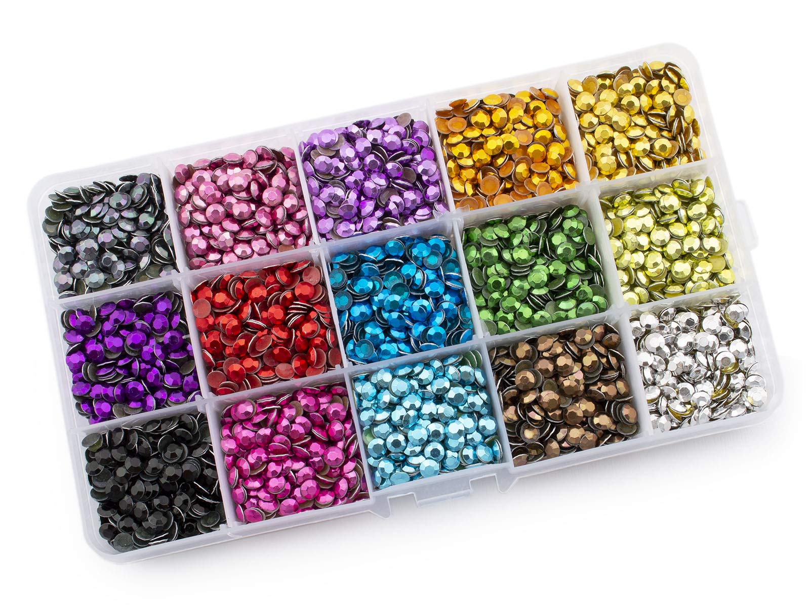 Summer-Ray SS20 5mm Assorted Colour Hot Fix Rhinestuds in Storage Box