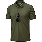 TACVASEN Polo Shirts for Men Short Sleeve Dry Fit Collared Shirt UPF 50+ Performance Work Athletic Tactical Golf Polos