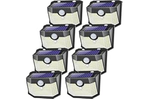 Aootek Solar Outdoor Lights 8 Packs,Motion Sensor Outdoor Lights with 3 Lighting Modes,Solar Lights Outdoor Waterproof for Garden Patio Garage Yard Deck
