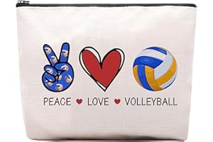 CEASQVAA Volleyball Inspirational Gifts for Women, Volleyball Stuff Gifts Makeup Cosmetic Bag for Women Volleyball Players Teams, Birthday Gifts for Her Travel Makeup Pouch